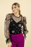 An image of the Fee G Dandelion Mesh Top