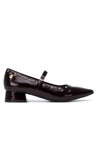 Pu Leather Heeled Court Shoe