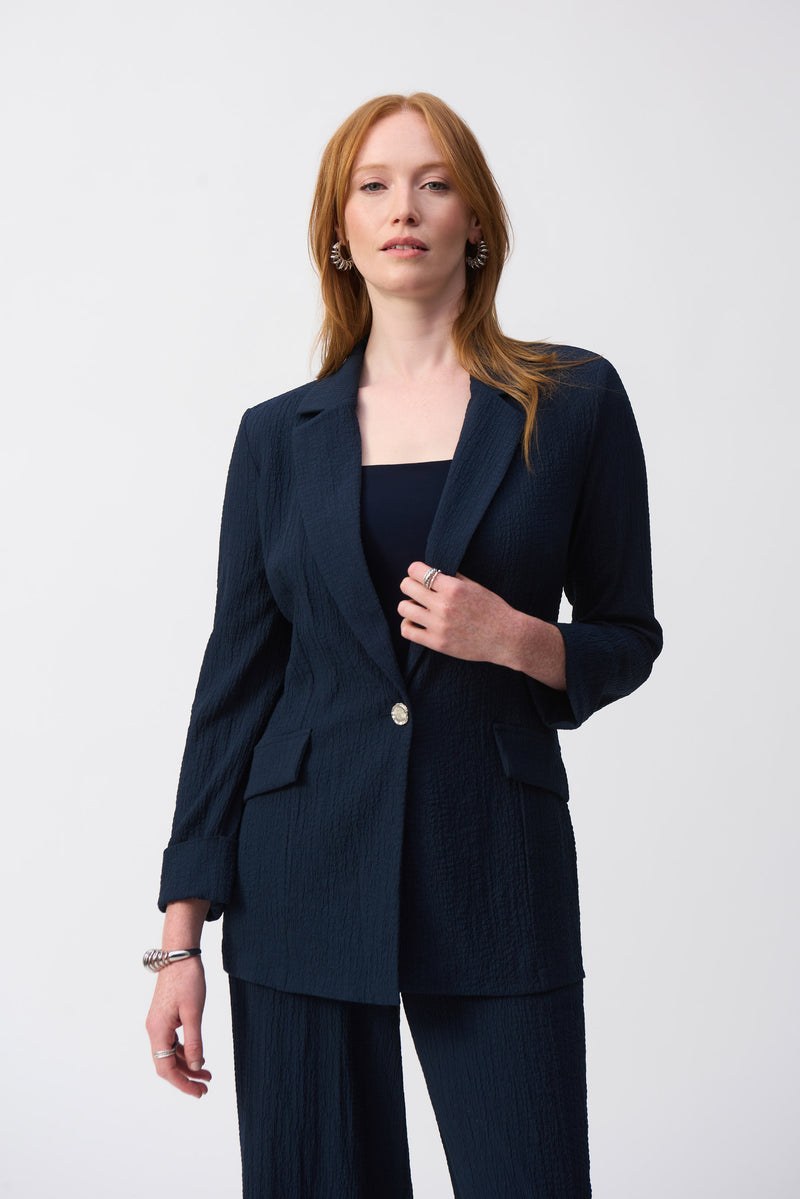 An image of the Joseph Ribkoff Seersucker Blazer