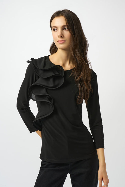 An image of the Joseph Ribkoff Ruffle Top