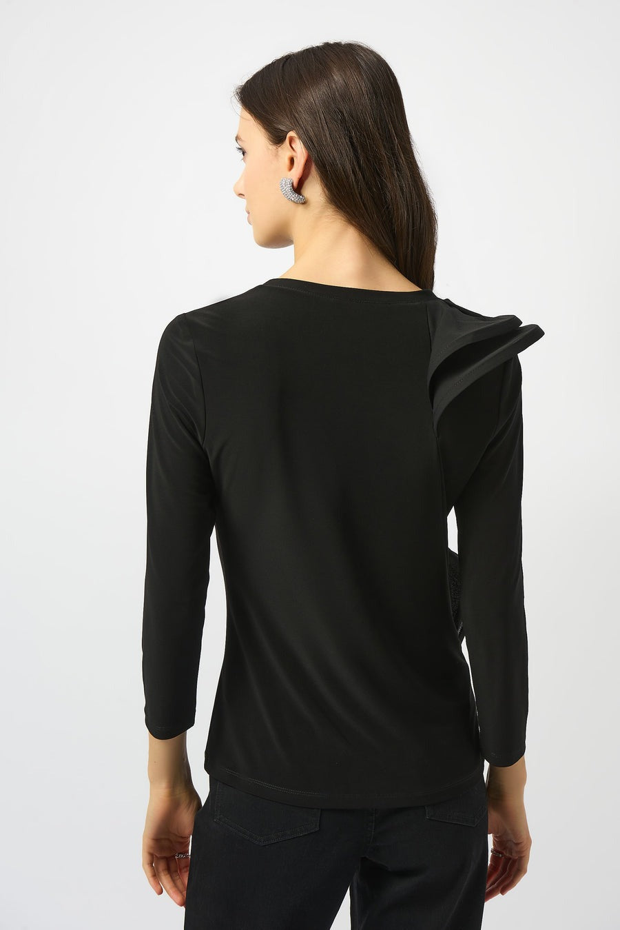 An image of the Joseph Ribkoff Ruffle Top