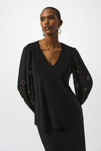 An image of the Joseph Ribkoff Beaded Top