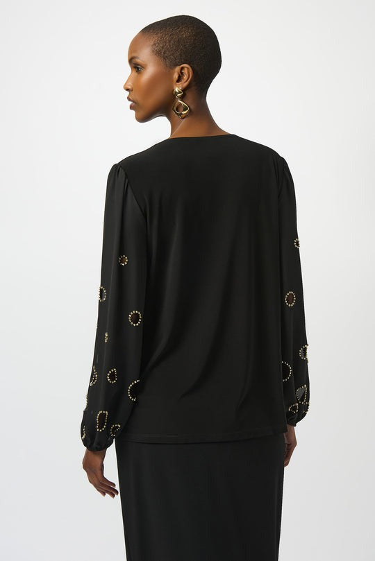 An image of the Joseph Ribkoff Beaded Top
