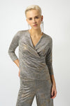 An image of the Joseph Ribkoff Metallic Top