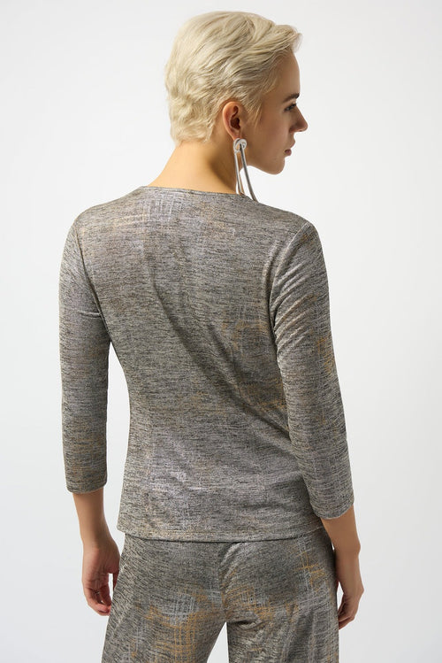 An image of the Joseph Ribkoff Metallic Top