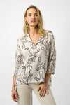 An image of the Joseph Ribkoff Abstract Top