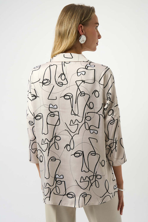 An image of the Joseph Ribkoff Abstract Top