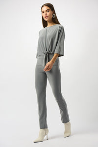 An image of the Joseph Ribkoff Grey Melange Trousers