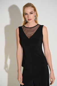 An image of the Joseph Ribkoff Mesh Top