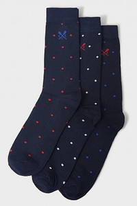 An image of the Crew Clothing 3 Pack Bamboo Socks