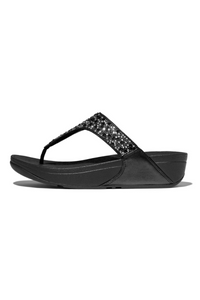 An image of the Fitflop Lulu Crystal-Mix Toe-Post Sandals