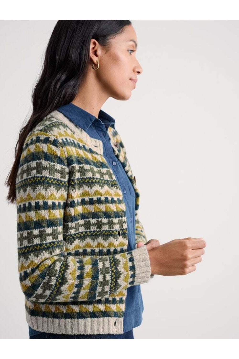 An image of the Seasalt Dawson Pick Cardigan Fairisle