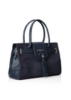 An image of the Fairfax & Favor Fairfax & Favor Windsor Handbag Navy Suede