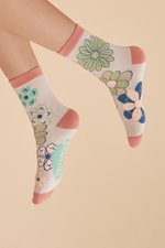 Powder Ankle Socks in Kaleidoscope Coconut design
