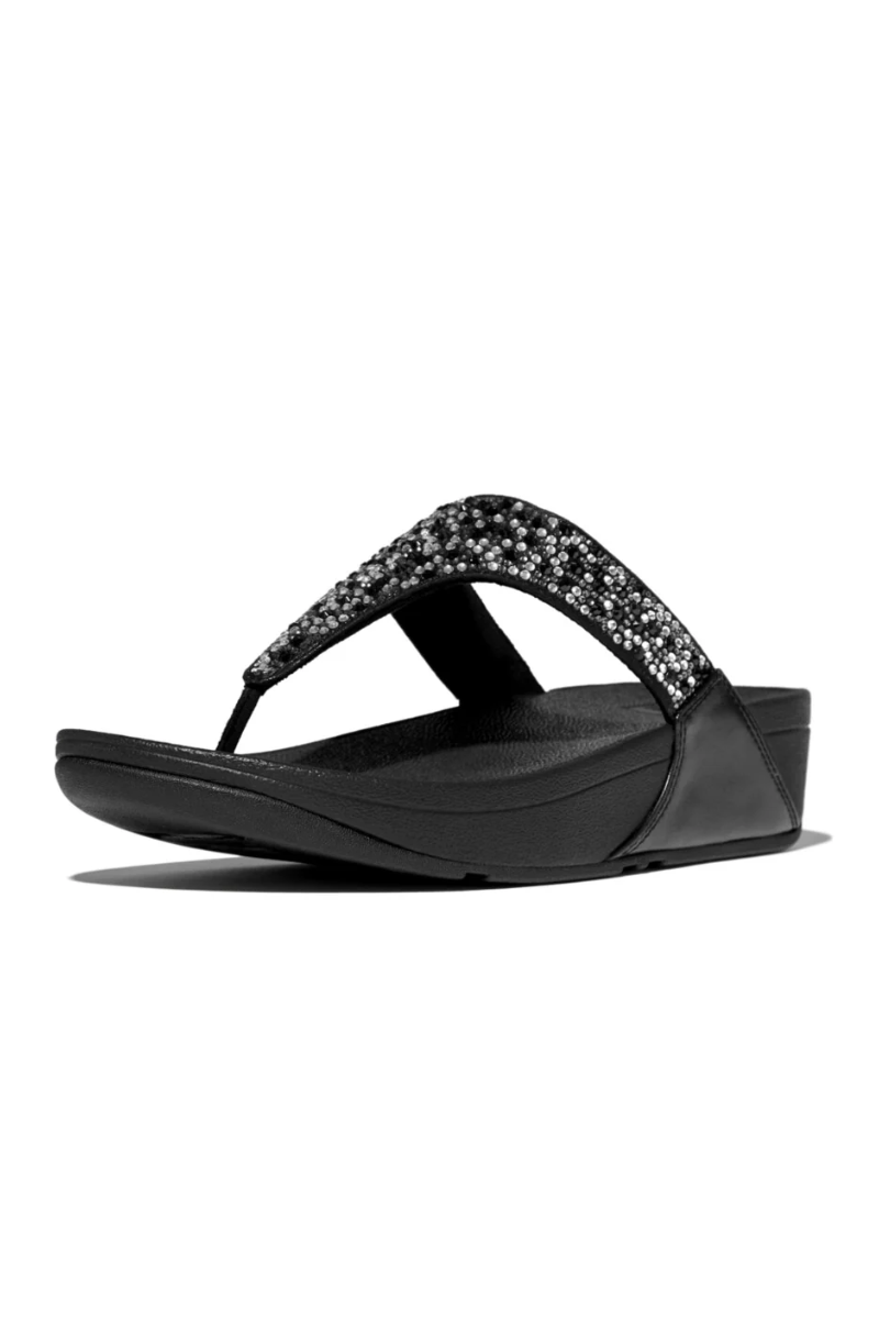 An image of the Fitflop Lulu Crystal-Mix Toe-Post Sandals