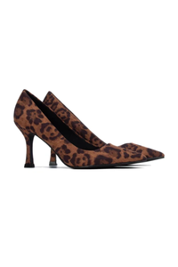 Suede Printed High Heels
