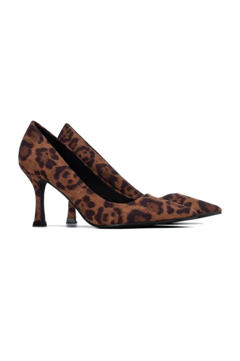 Suede Printed High Heels
