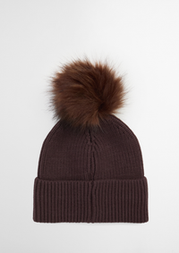 An image of the Barbour International Mallory Pom Beanie Hat