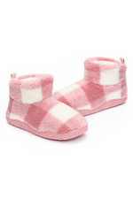 An image of the Bedroom Athletics Celeste Check Sherpa Slipper Boots
