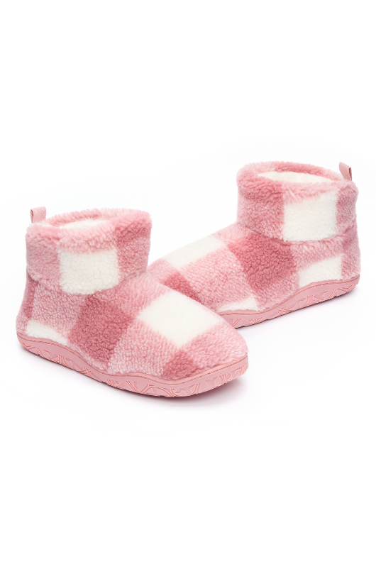 An image of the Bedroom Athletics Celeste Check Sherpa Slipper Boots