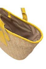 An image of the Every Other Large Twin Tote Bag in the colour Yellow.