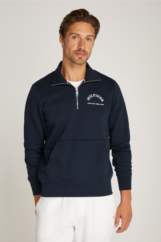 An image of the Tommy Hilfiger Roundall Stand Collar Jumper