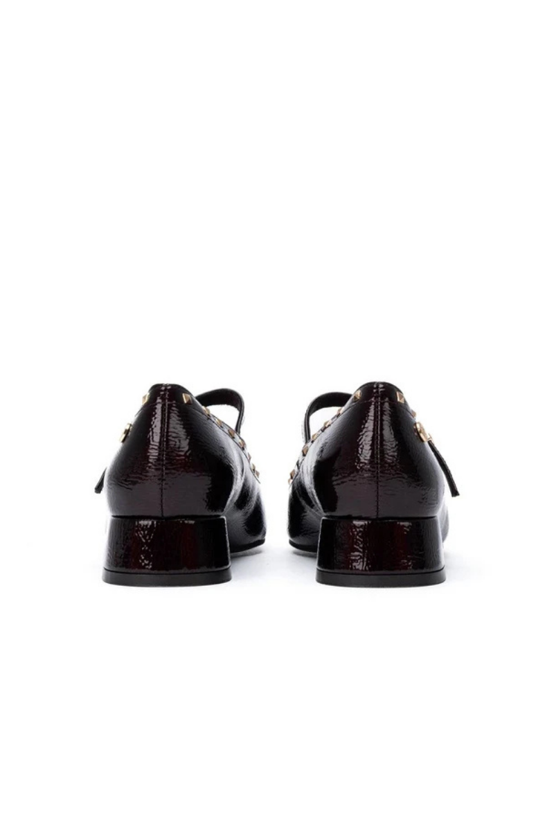 Pu Leather Heeled Court Shoe