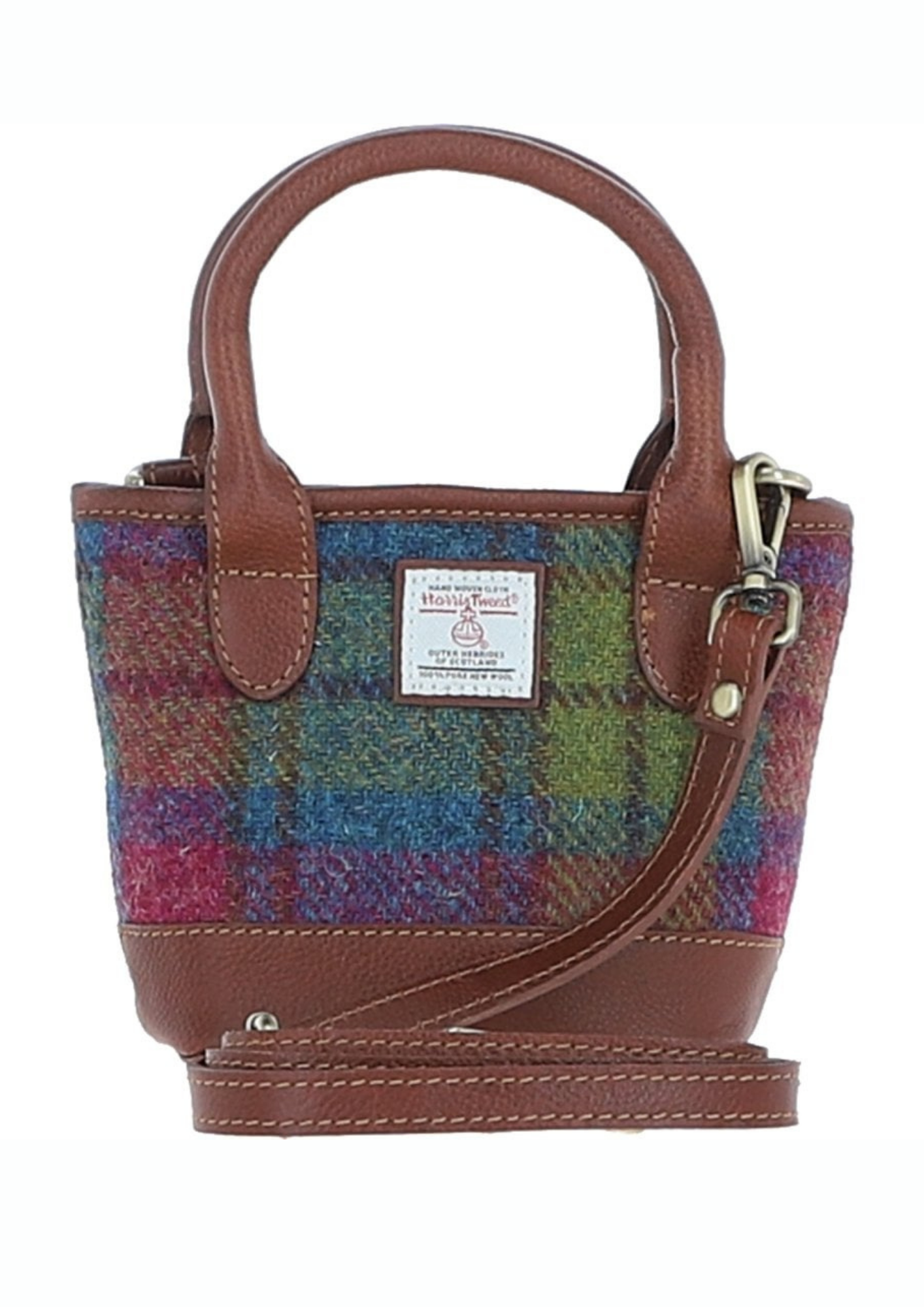 An image of the Ashwood Leather Ashwood Leather x Harris Tweed Small Grab Bag