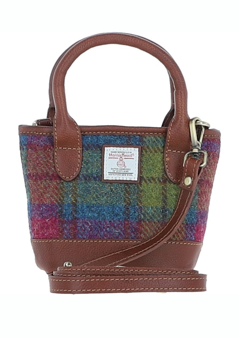An image of the Ashwood Leather Ashwood Leather x Harris Tweed Small Grab Bag