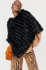 An image of the Jayley Faux Fur Poncho