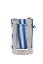 An image of the Roka London Chelsea Hickory Stripe Recycled Nylon Crossbody Bag.