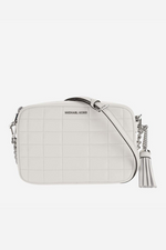 An image of the Michael Kors Crossbody Camera Bag in the colour Optic White.