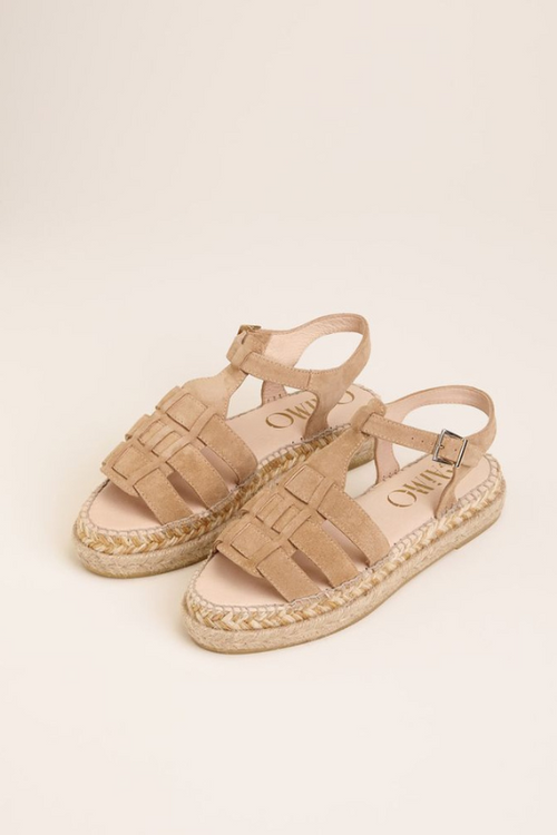 An image of the Gaimo Livia Platform Sandals in the colour Camel.