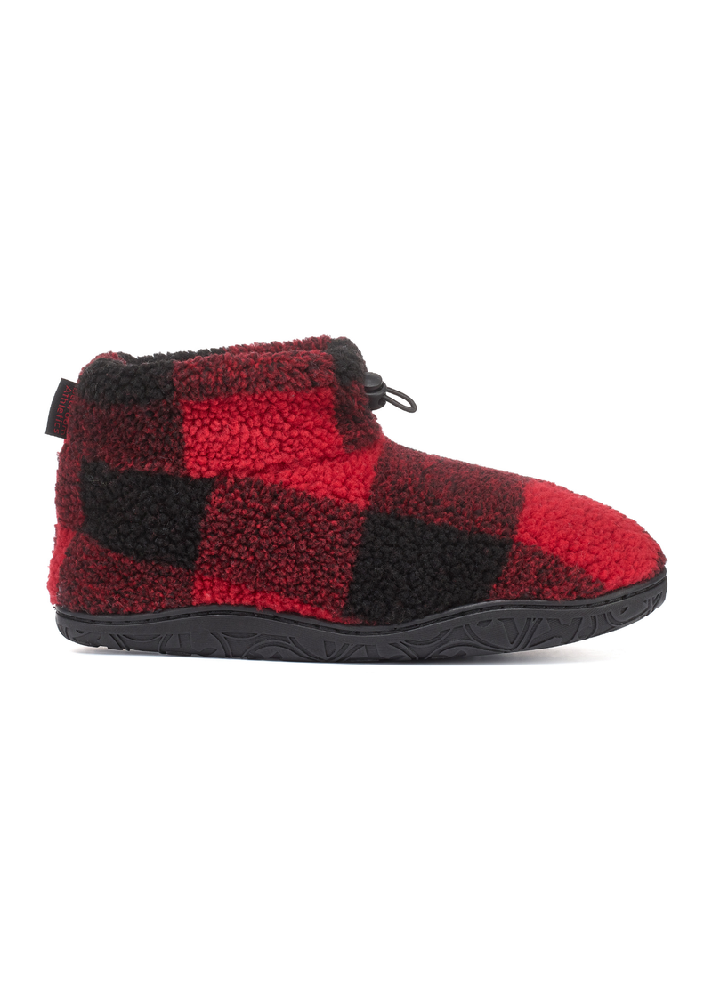 An image of the Bedroom Athletics Neeson Shorter Length Check Sherpa Slipper Boots