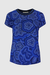 An image of the Bianca Julie Cap Sleeve Patterned Top