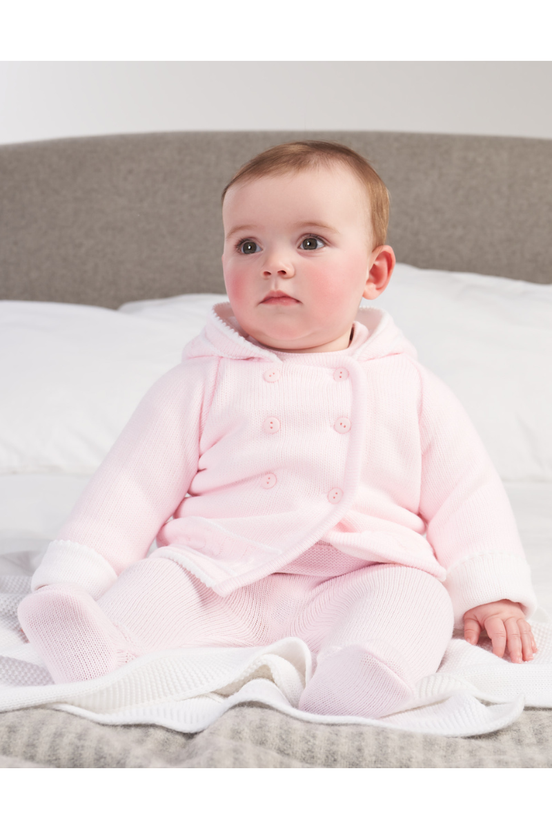 An image of the Dandelion Clothing Knitted Hooded Baby Jacket