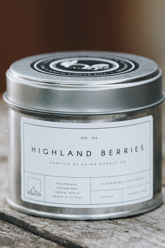 An image of the Cairn Candle Tin Candle
