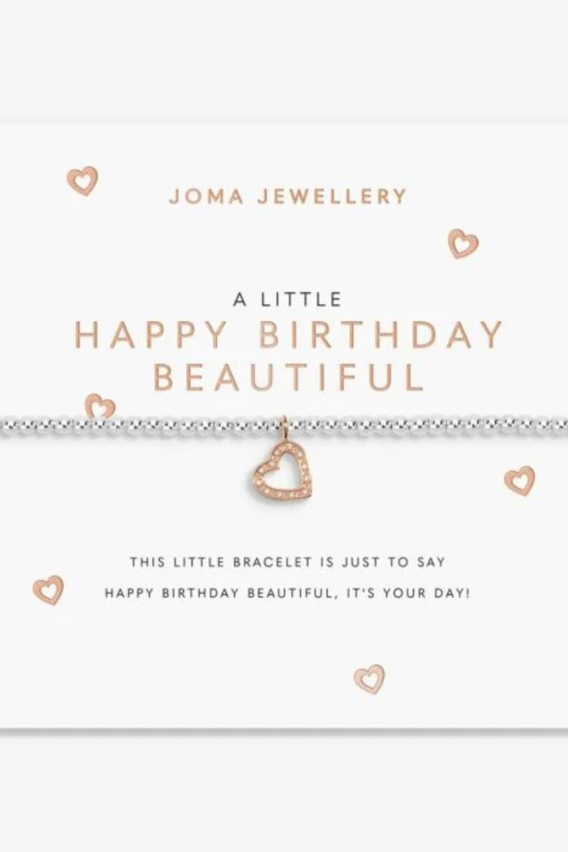 An image of the Joma Jewellery A Little 'Happy Birthday Beautiful' Bracelet