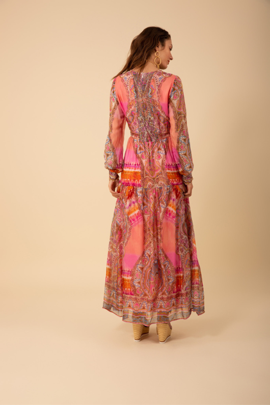 An image of the Hale Bob Allison Chiffon Maxi Dress