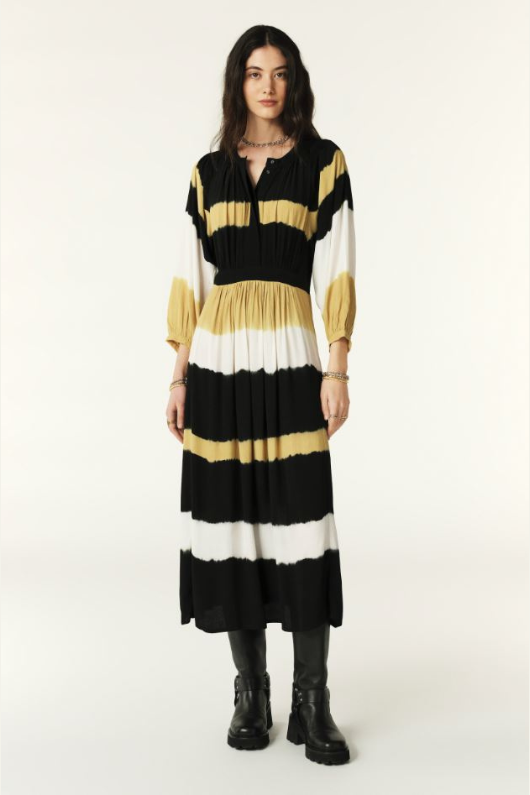 An image of the BA&SH Valeria Dress Tie Dye Design