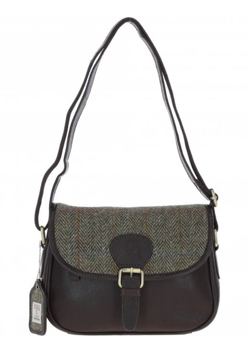 An image of the Ashwood Leather Ashwood Leather x Harris Tweed Crossbody Bag