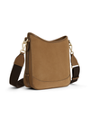 An image of the Fairfax & Favor Fairfax & Favor Dartmoor Messenger Bag Tan Suede