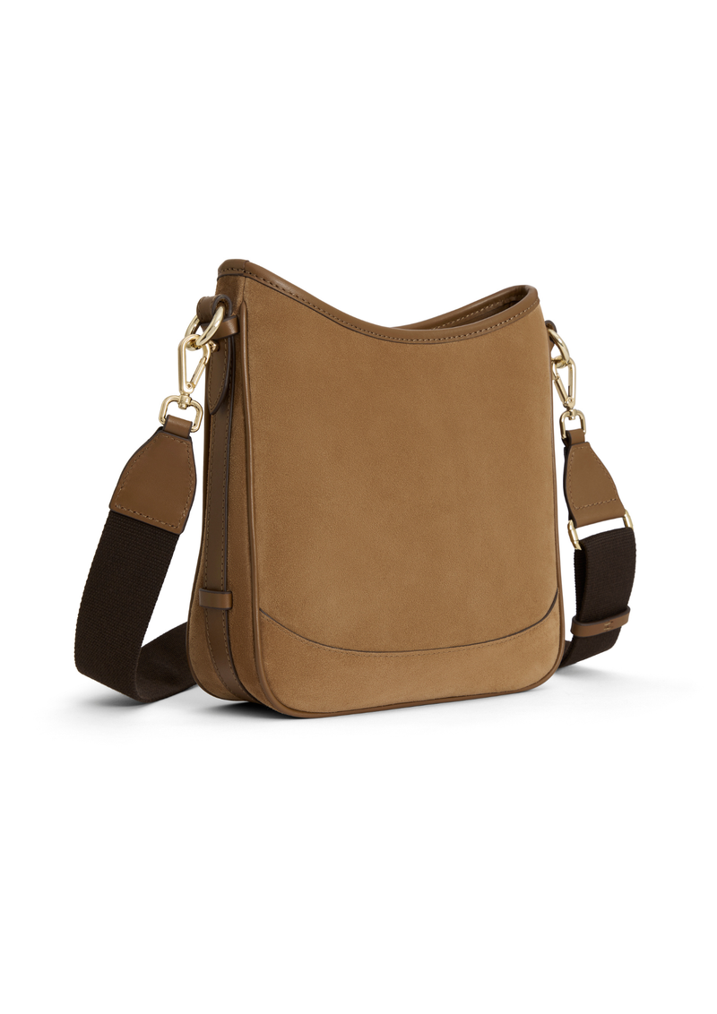 An image of the Fairfax & Favor Fairfax & Favor Dartmoor Messenger Bag Tan Suede