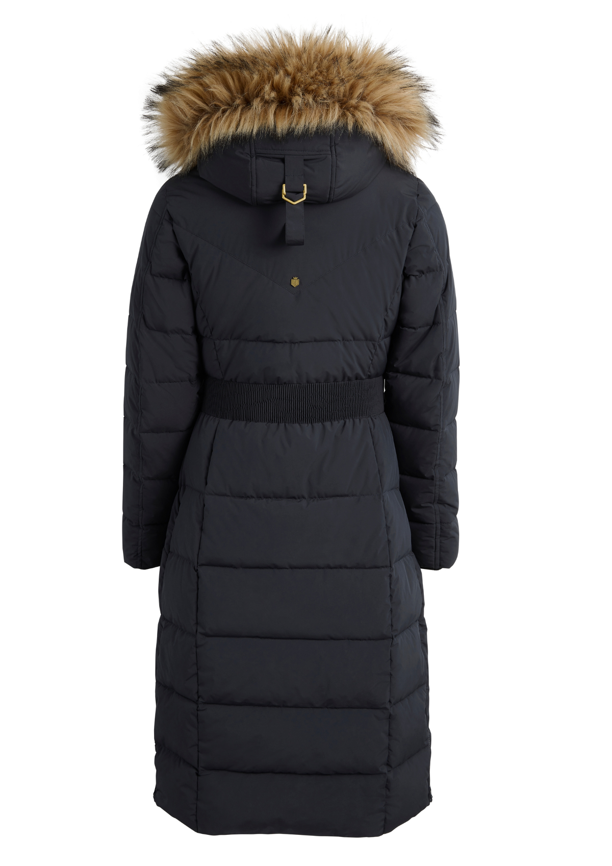 An image of the Fairfax & Favor Fairfax & Favor The Lexi Padded Longline Coat Navy
