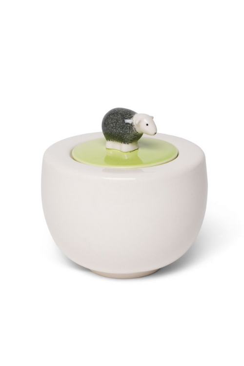 The Herdy Company Sugar Bowl in white.