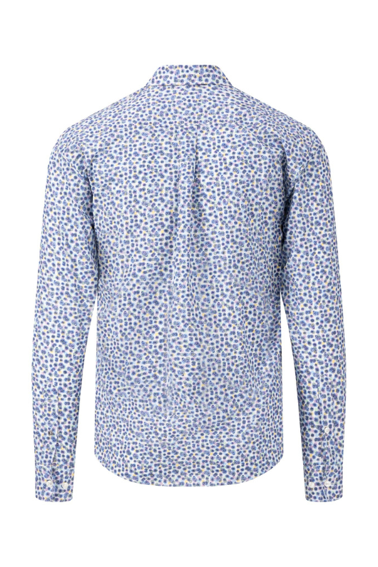 Fynch-Hatton Long Sleeve Print Shirt. A casual fit, button-down shirt with a blue minimalist design.