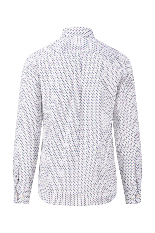Fynch-Hatton Long Sleeve Print Shirt. A button-down shirt with a minimal all-over print, and subtle Fynch-Hatton branding on the chest.