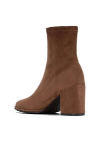 Suede High Heeled Ankle Boot