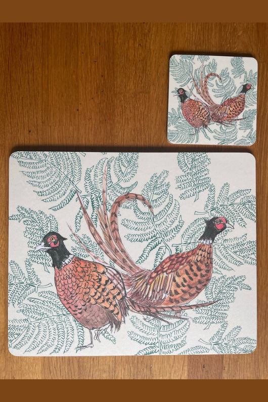 An image of the Vanessa Bathgate Pheasant Placemat