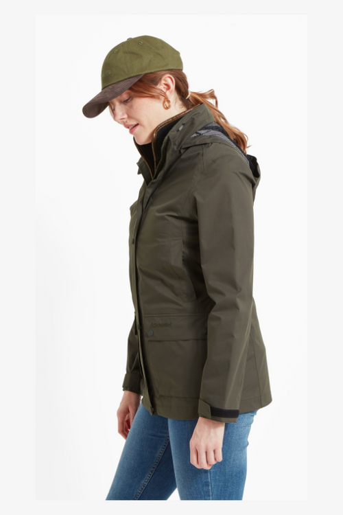 An image of a model wearing the Schoffel Edith Jacket Tundra.